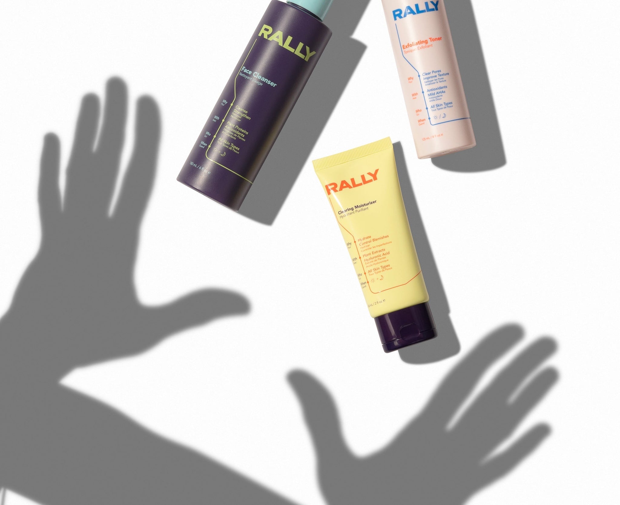 RALLY Clear Play Pack in play above hands