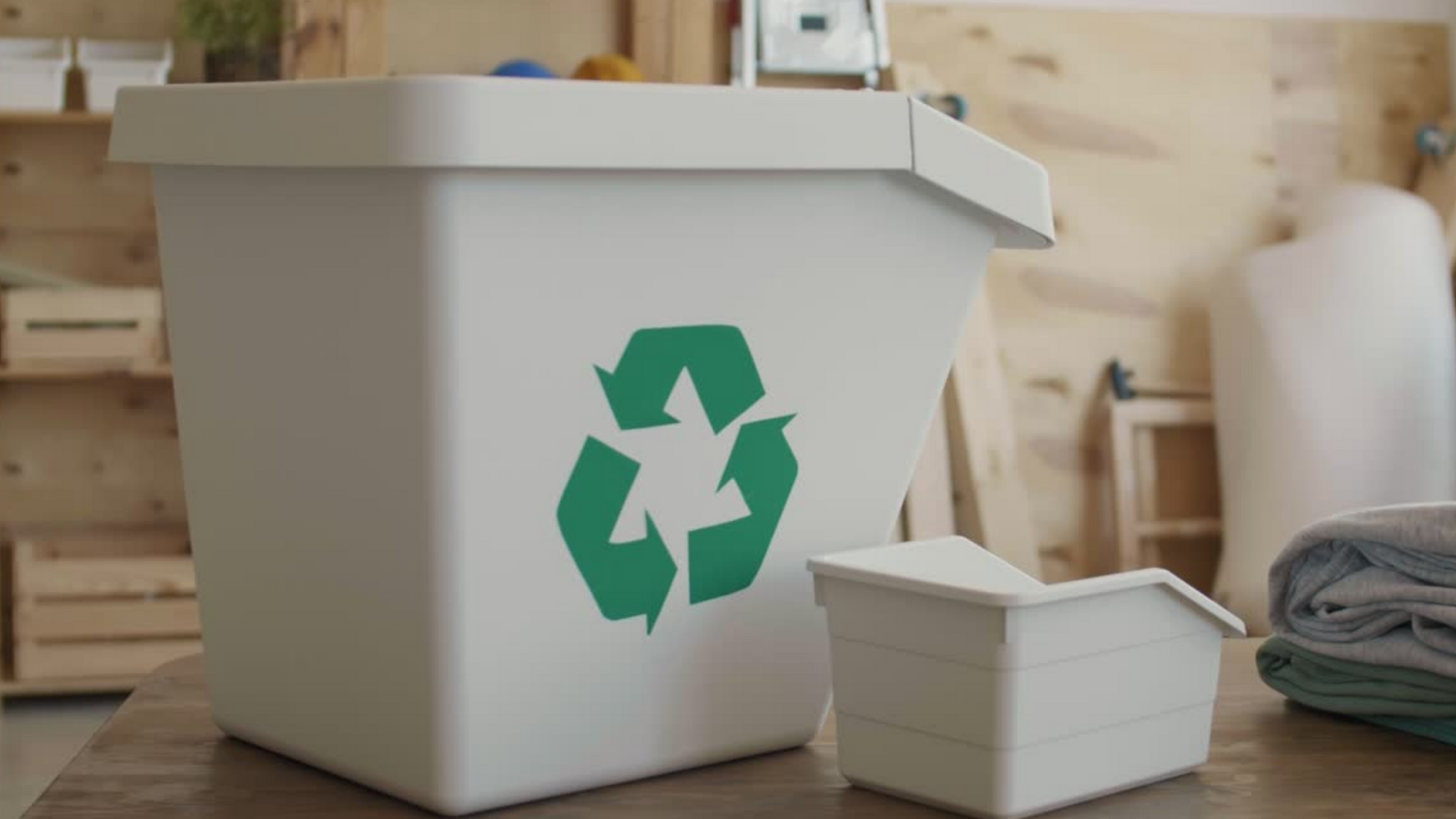 recycling waste bin